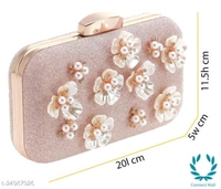 Women's Glitter Floral Clutch